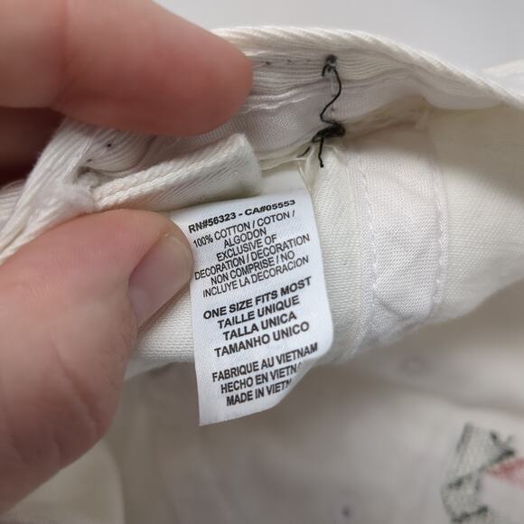 D Football Slideback Hat White One Size Embroidered Nike Heritage86 - Picture 10 of 10